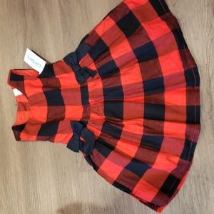 Carters plaid fall winter zipper 2T dress NWT